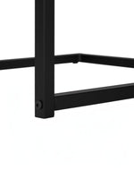TOCO Meubles Eliott C-shaped side table with black metal frame and dark wood-effect top.