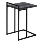 TOCO Meubles Eliott C-shaped side table with black wood-effect top and black metal frame