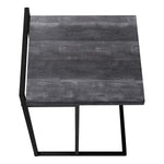 TOCO Meubles Eliott C-shaped side table with dark grey wood-effect top and black metal frame