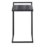 TOCO Meubles Eliott C-shaped side table with dark wood effect top and black metal frame