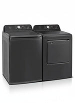 Ensemble laveuse et sécheuse MIDEA gris foncé avec panneau de contrôle numérique, vendu chez TOCO Meubles