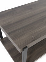 Ensemble de tables Wilma TOCO Meubles avec plateau gris effet bois et pieds en métal noir