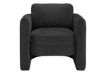 Fauteuil d'appoint Altea TOCO Meubles gris foncé, style tonneau, dossier incurvé, rembourrage confortable pour salon.