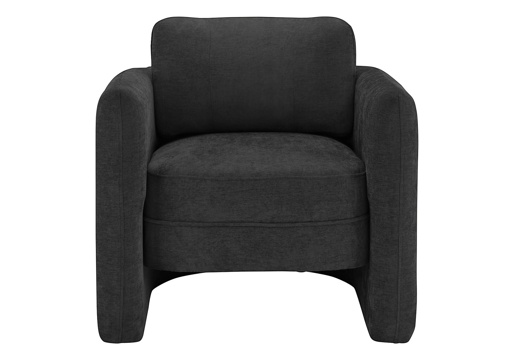Fauteuil d'appoint Altea TOCO Meubles gris foncé, style tonneau avec dossier incurvé et rembourrage confortable.
