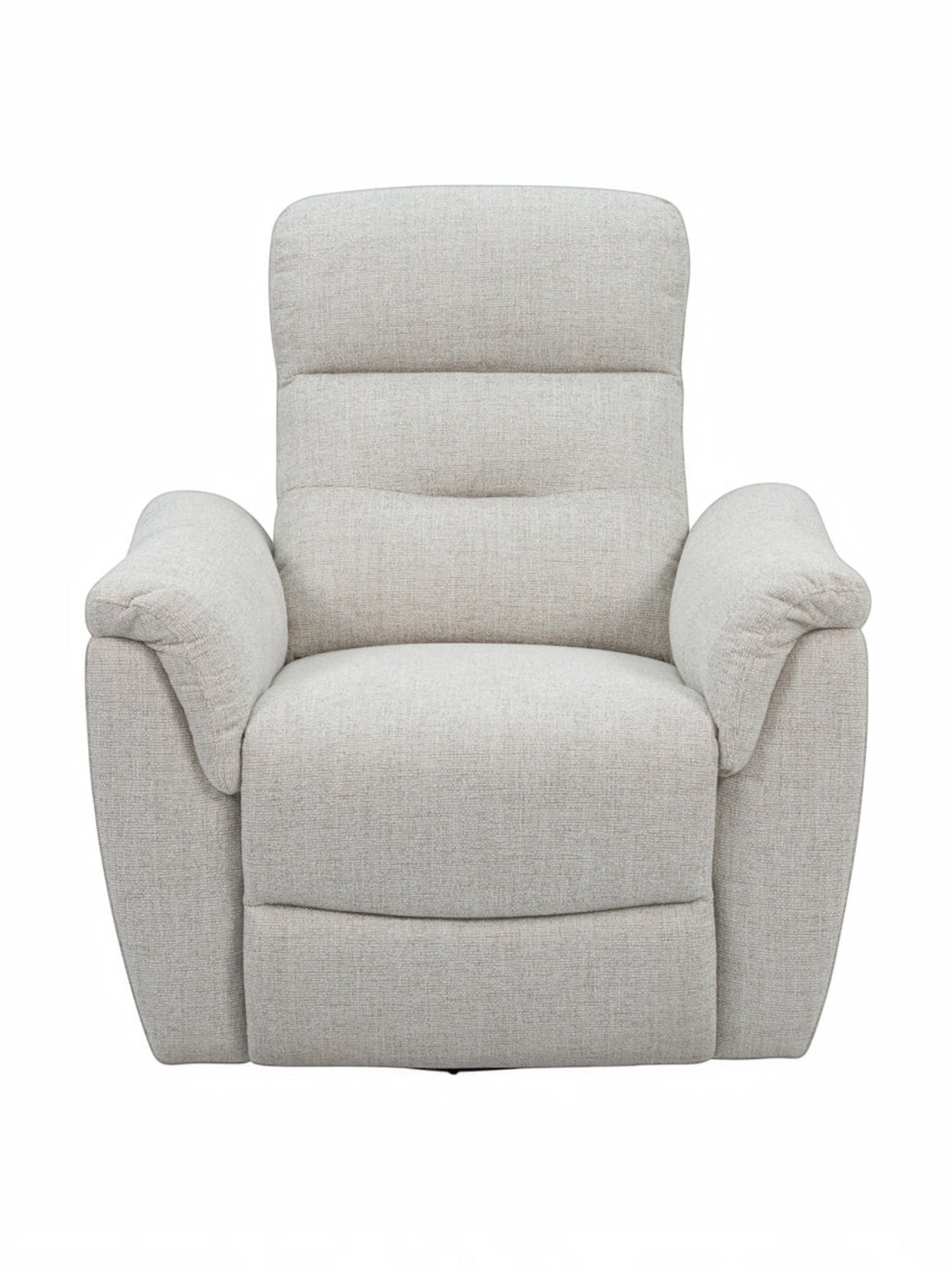 Fauteuil inclinable Hudson en tissu beige clair de TOCO Meubles, idéal pour un coin détente.
