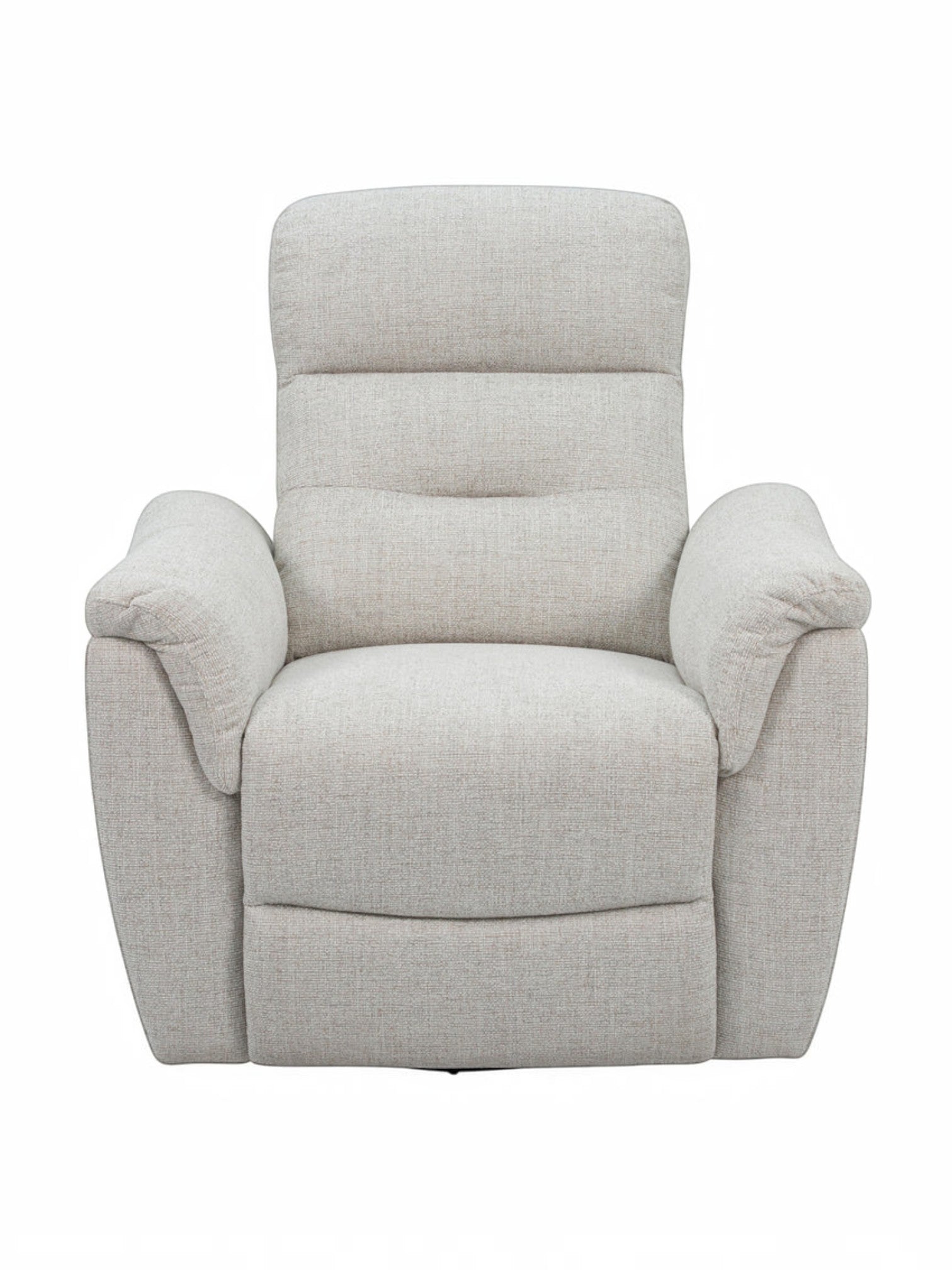 Fauteuil inclinable Hudson en tissu beige clair de TOCO Meubles, idéal pour un coin détente.