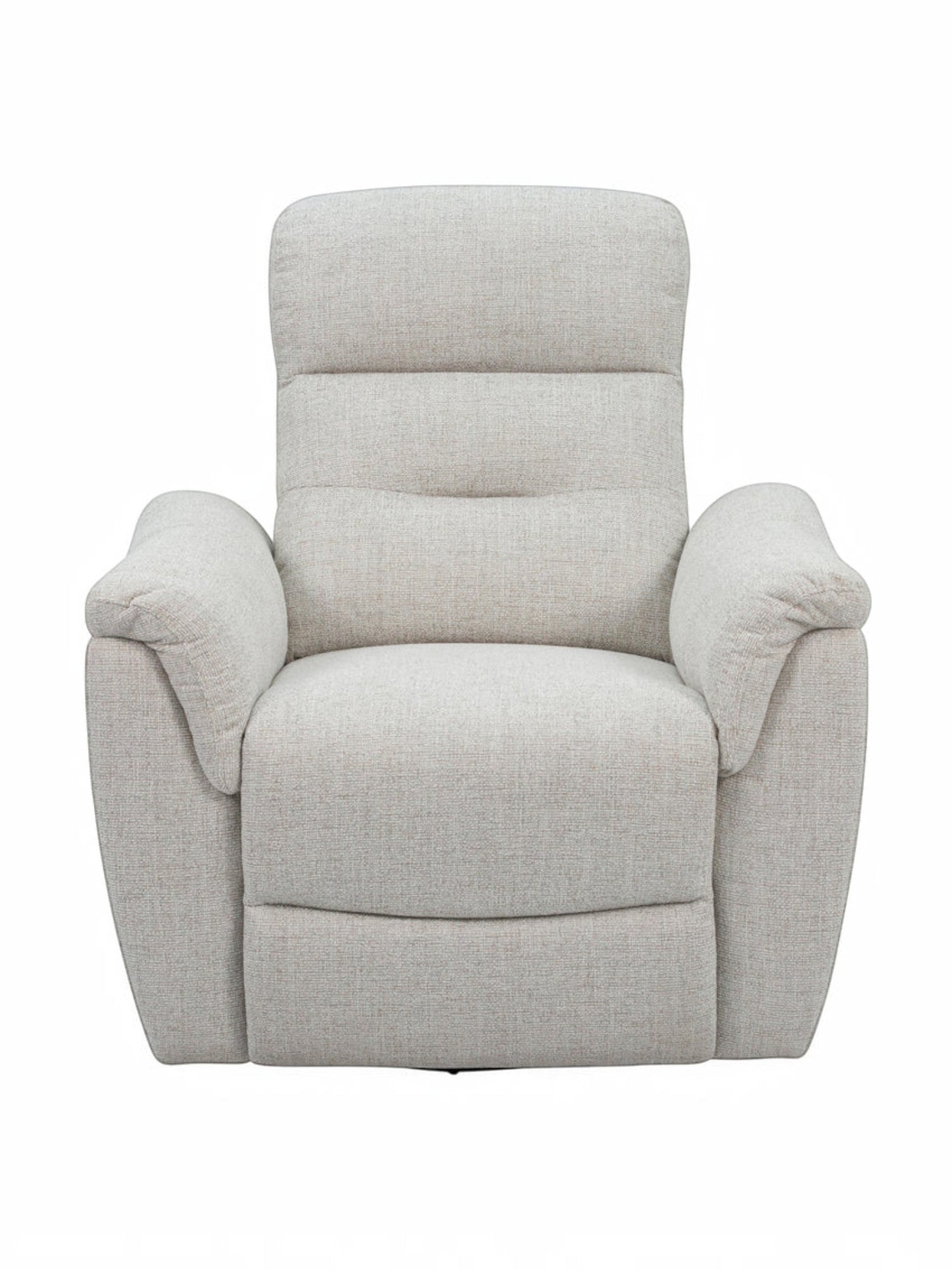 Fauteuil inclinable Hudson en tissu beige clair de TOCO Meubles, idéal pour un coin détente.