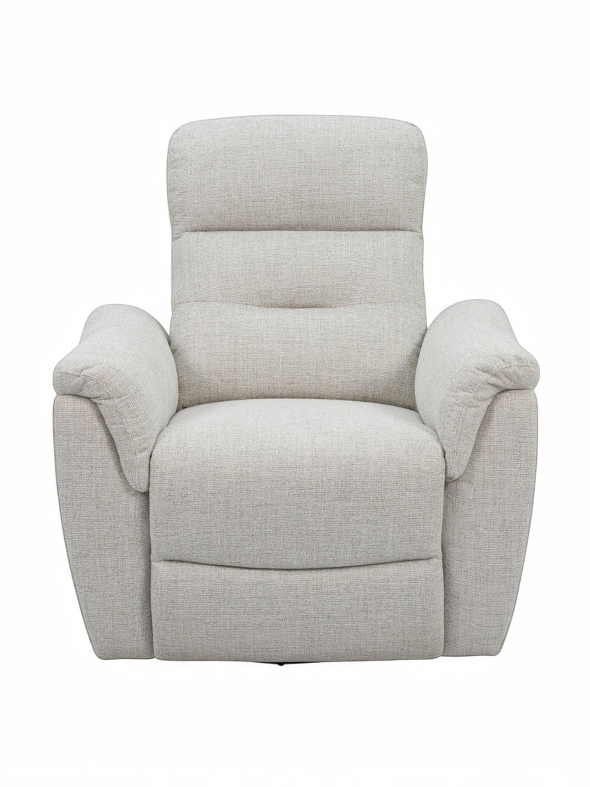 Fauteuil inclinable Hudson en tissu beige clair de TOCO Meubles, idéal pour un coin détente.