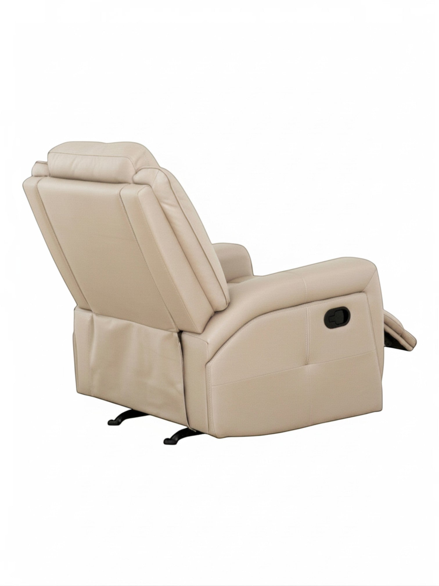 Fauteuil inclinable Charlie beige de TOCO Meubles, vue arrière d'un siège confortable pour salon