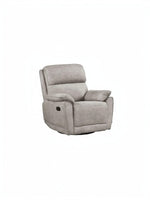 Fauteuil inclinable Dean gris clair en tissu de TOCO Meubles, idéal pour un coin détente.