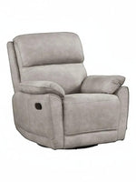 Fauteuil inclinable Dean gris clair en tissu de TOCO Meubles, idéal pour un coin détente.