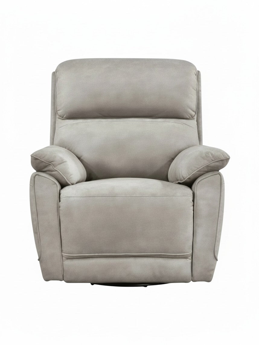 Fauteuil inclinable Dean gris de TOCO Meubles, confortable avec accoudoirs rembourrés pour le salon