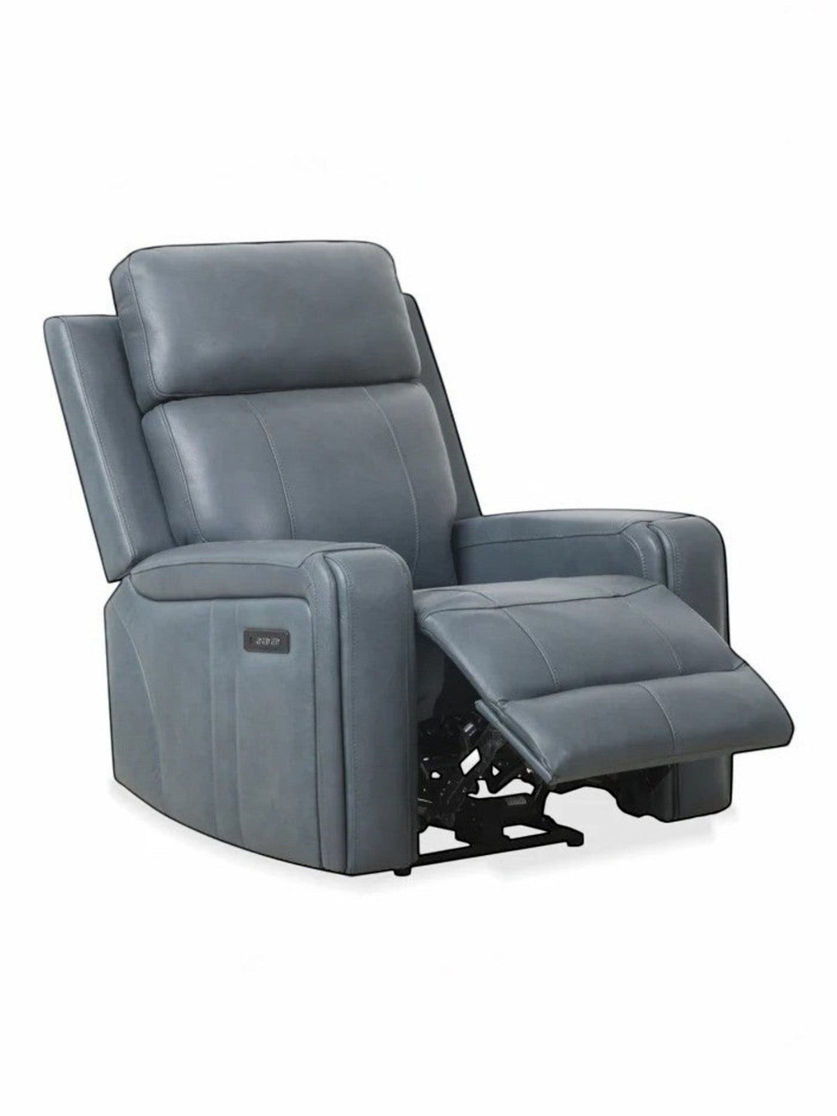 Fauteuil inclinable Miles gris par TOCO Meubles, design ergonomique moderne avec repose-pieds et accoudoirs larges.