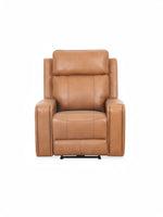 Fauteuil inclinable Miles en cuir marron confortable pour salon par TOCO Meubles