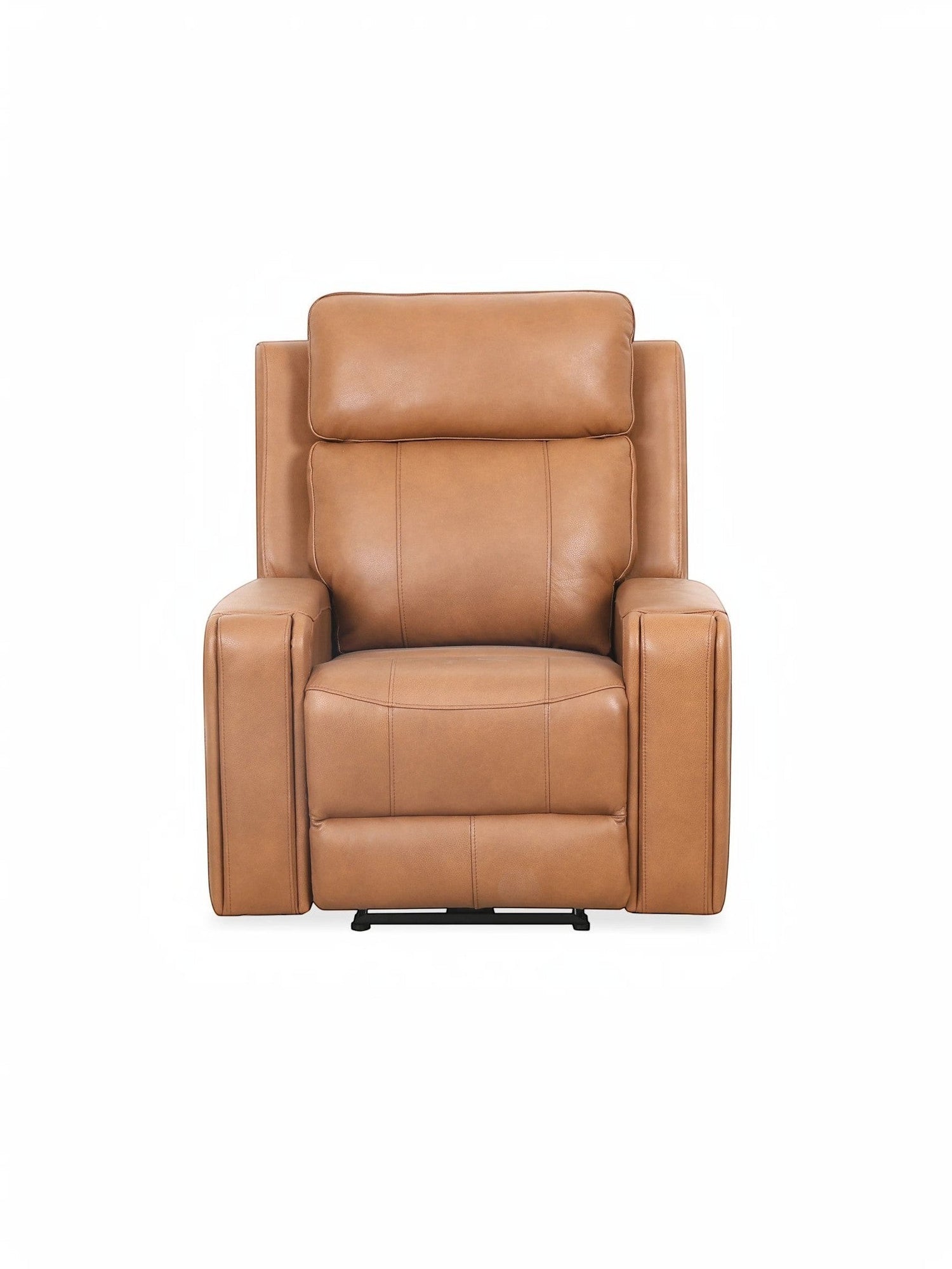 Fauteuil inclinable Miles en cuir marron confortable pour salon par TOCO Meubles