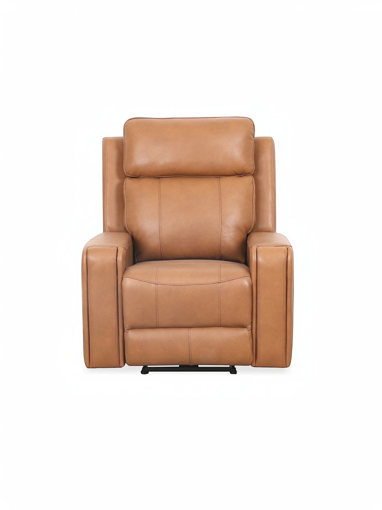 Fauteuil inclinable Miles en cuir marron confortable pour salon par TOCO Meubles