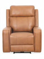 Fauteuil inclinable Miles en cuir marron confortable pour salon par TOCO Meubles