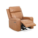 Fauteuil inclinable Miles TOCO Meubles en cuir marron avec accoudoirs larges et design ergonomique moderne