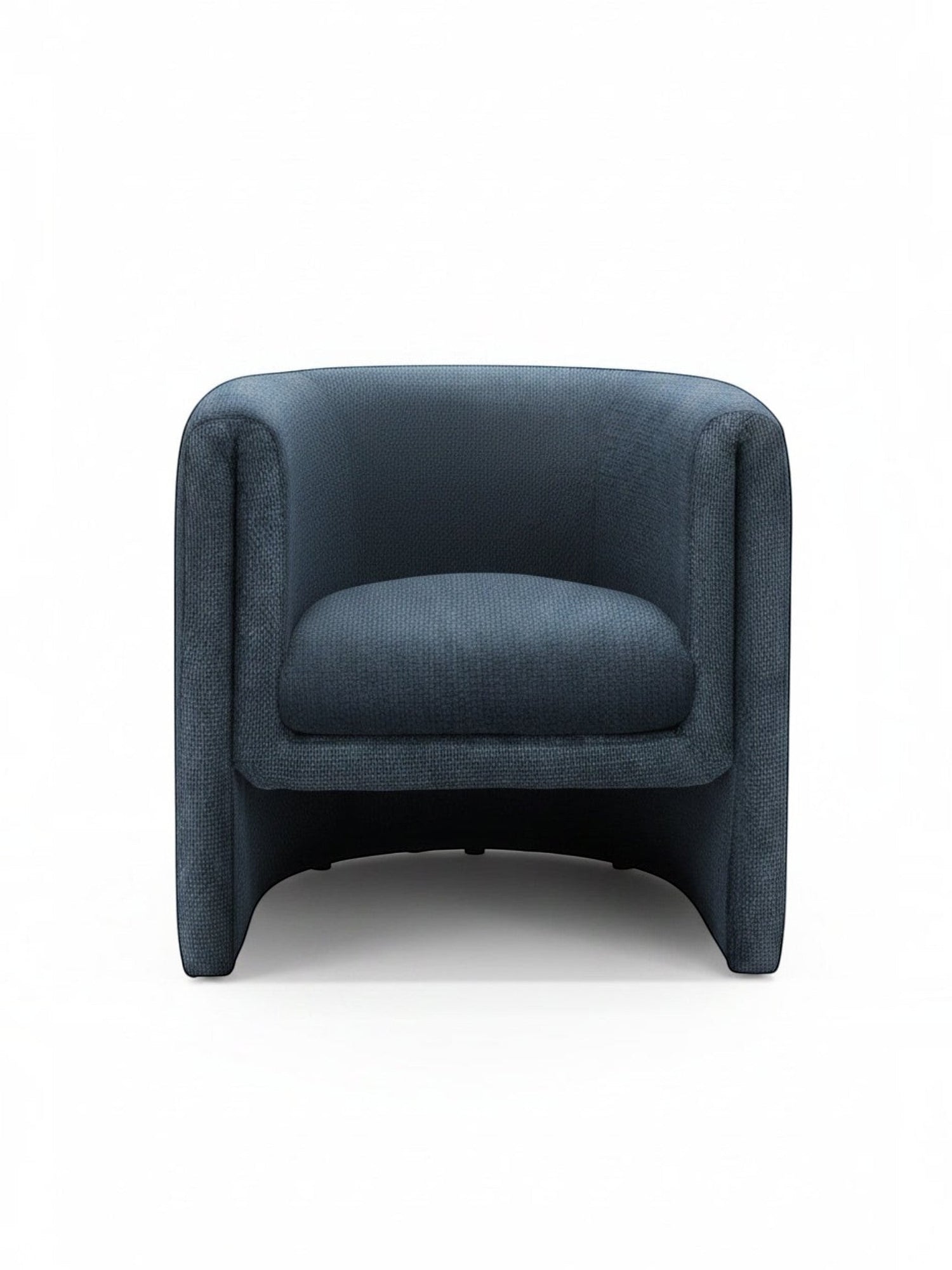 Fauteuil d'appoint Océan bleu marine TOCO Meubles, design moderne, tissu texturé, assise confortable.