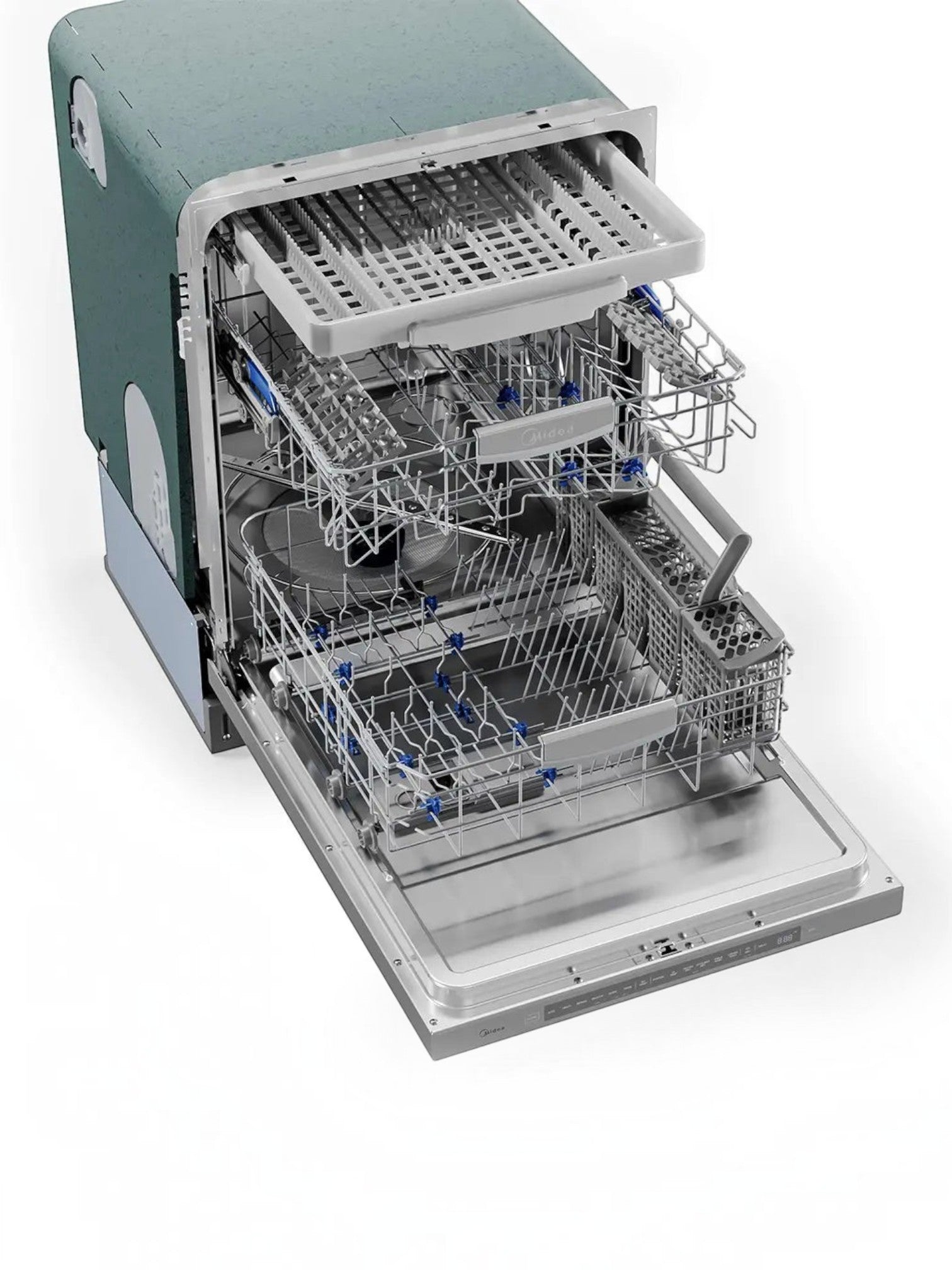 Lave-vaisselle TOCO Meubles MIDEA 24 pouces en acier inoxydable avec paniers modulables et intérieur spacieux