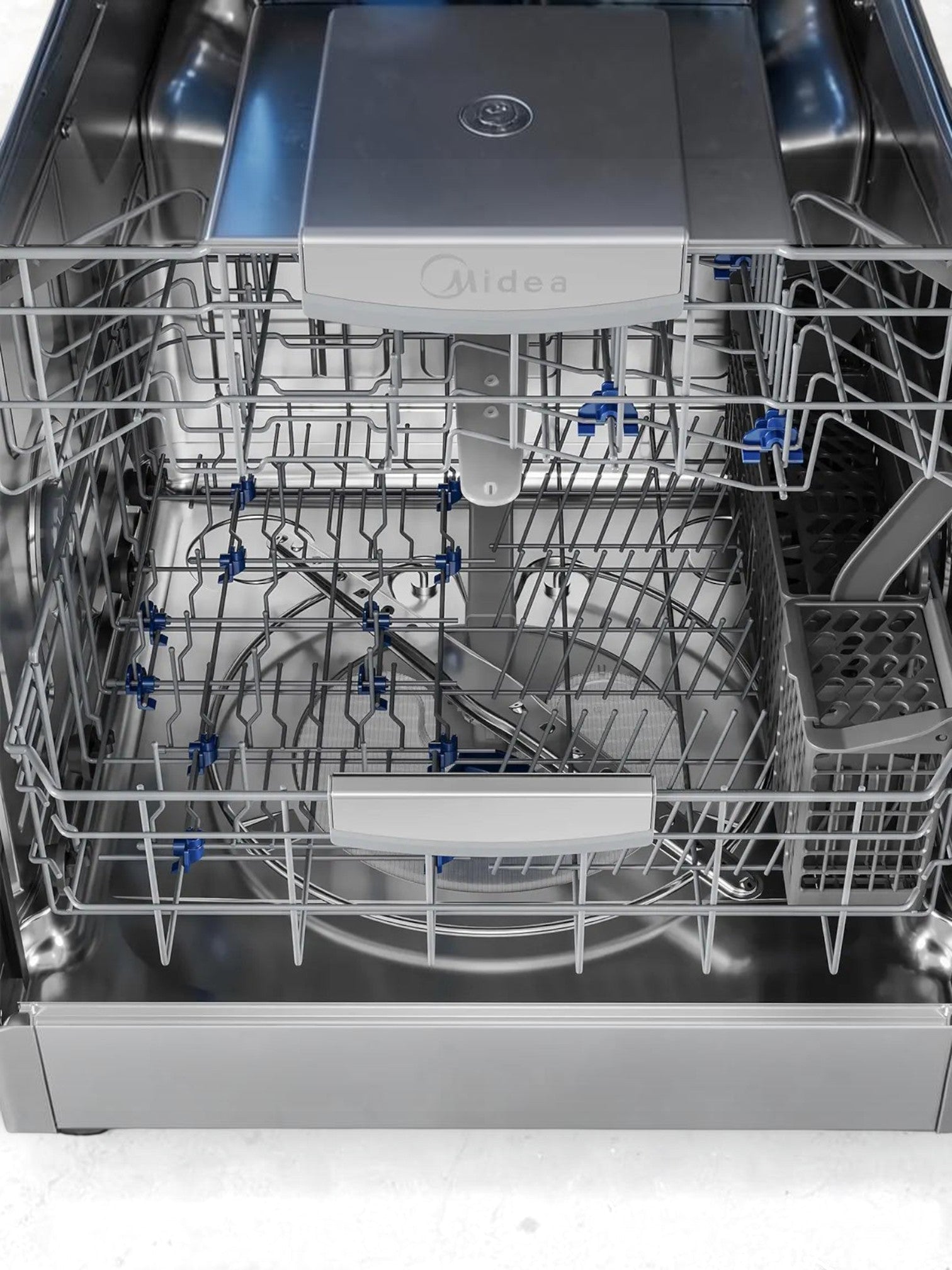 Intérieur de lave-vaisselle TOCO Meubles MIDEA en acier inoxydable avec paniers réglables et système de pulvérisation