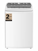 Laveuse à chargement par le haut blanche MIDEA de 4,7 pi³ avec agitateur, 12 cycles et couvercle en verre à fermeture lente. Garantie limitée de 2 ans.