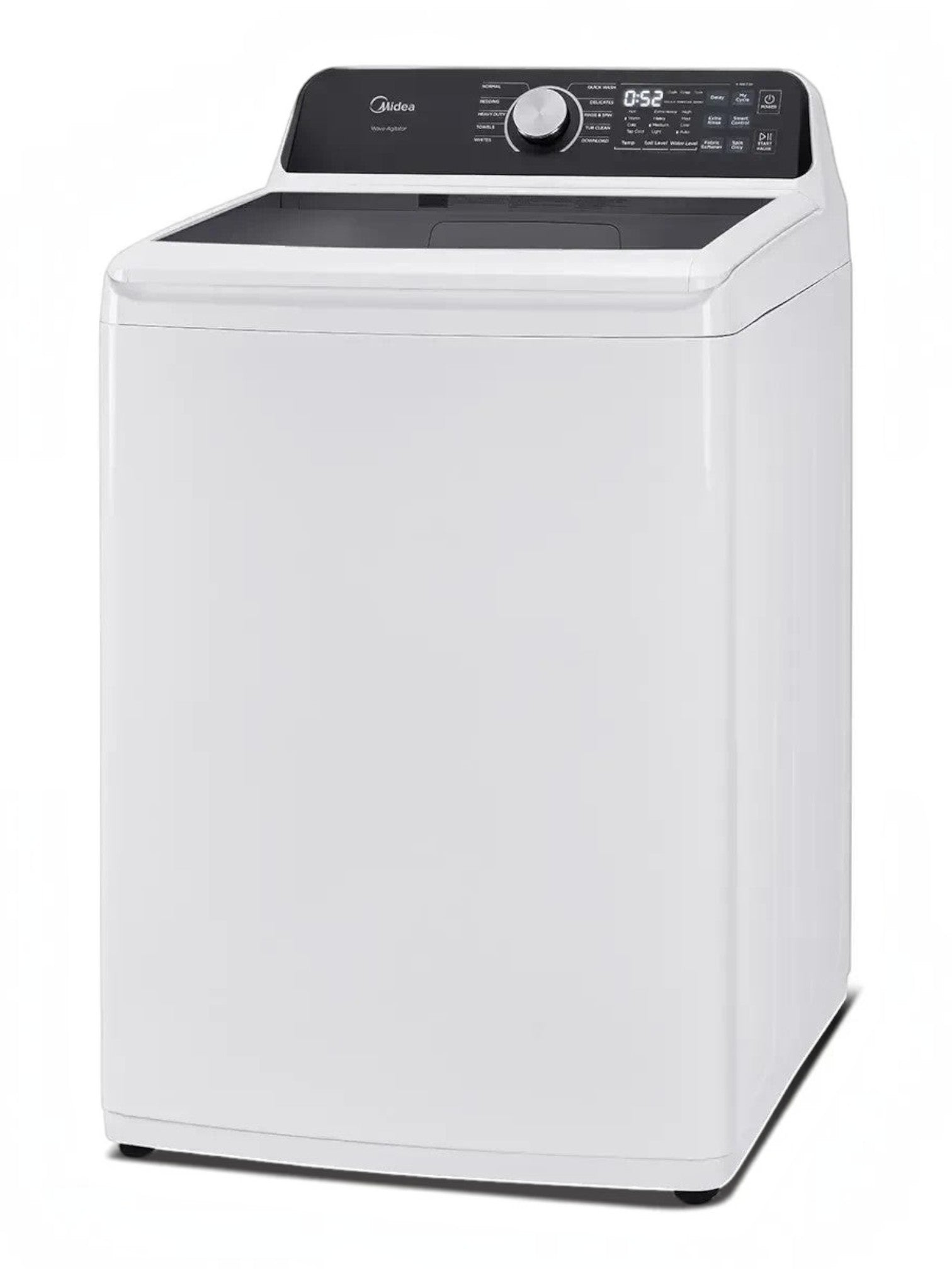 Laveuse à turbine MIDEA 5,2 pi³ blanche avec panneau de commande numérique, vendue par TOCO Meubles