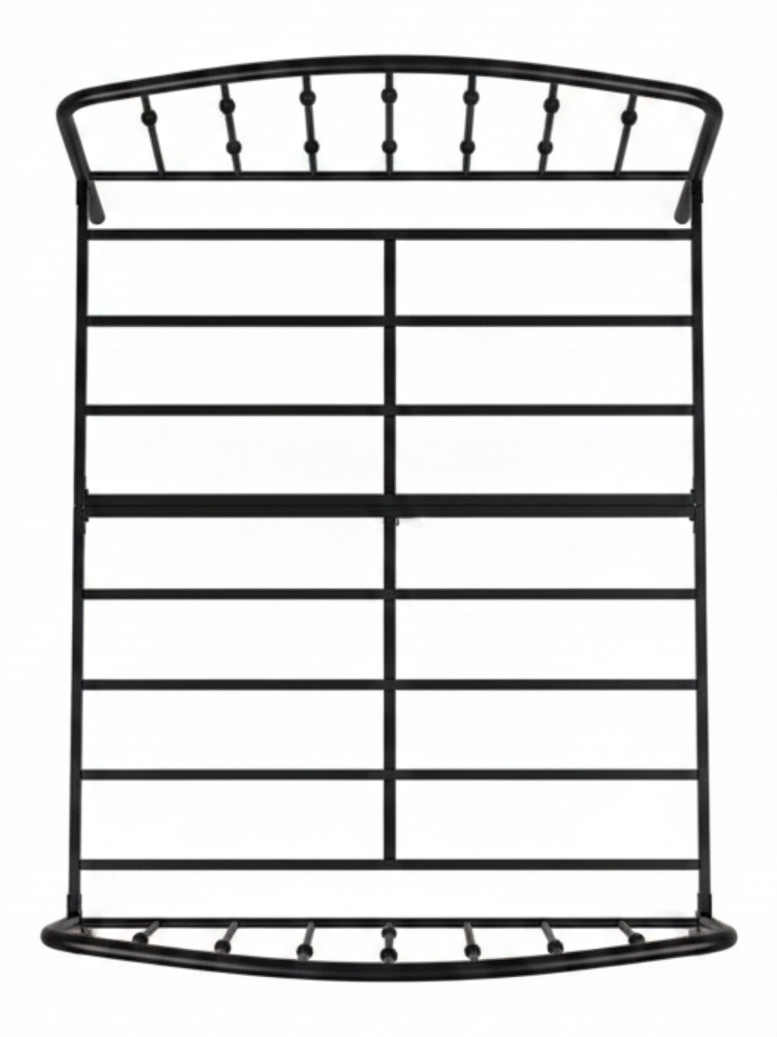 Lit plateforme TOCO Meubles Nina en acier noir avec structure minimaliste et support de matelas intégré