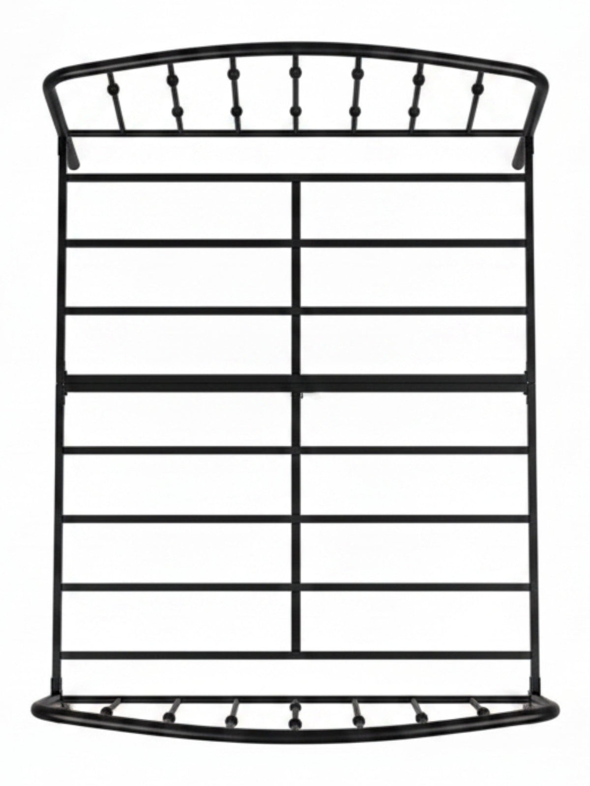 Lit plateforme TOCO Meubles Nina en acier noir avec structure minimaliste et support de matelas intégré
