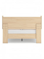 TOCO Meubles Grand Lit Anita en bois naturel, design plateforme sans sommier, style moderne et épuré.