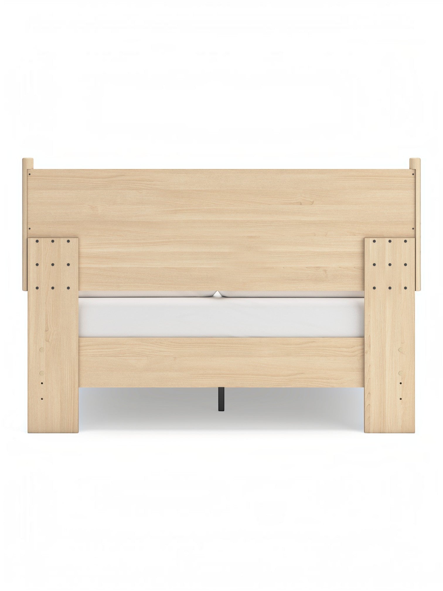 TOCO Meubles Grand Lit Anita en bois naturel, design plateforme sans sommier, style moderne et épuré.