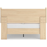 TOCO Meubles Grand Lit Anita en bois naturel, design plateforme sans sommier, style moderne et épuré.
