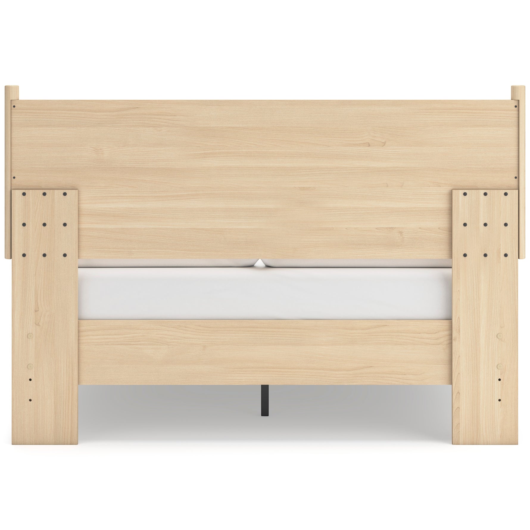 TOCO Meubles Grand Lit Anita en bois naturel, design plateforme sans sommier, style moderne et épuré.