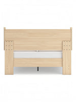 TOCO Meubles Grand Lit Anita en bois naturel, design plateforme sans sommier, style moderne et épuré.