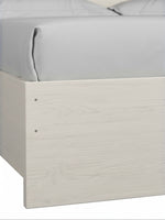 Très grand lit Clara TOCO Meubles en bois blanc avec grain apparent et finition moderne épurée