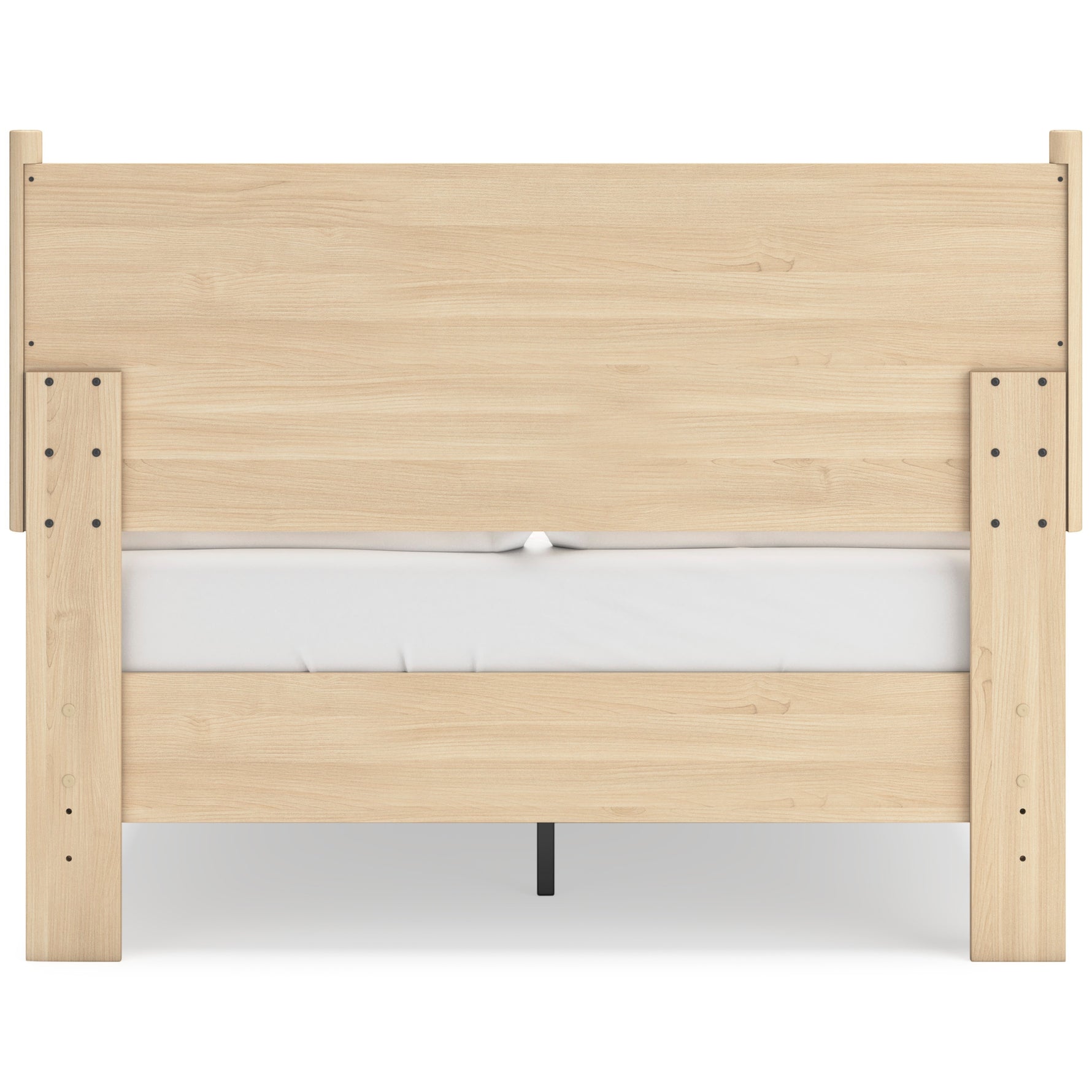 Lit double Anita en bois naturel TOCO Meubles, design plateforme sans sommier, style moderne et épuré.