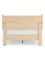 Lit double Anita en bois naturel TOCO Meubles, design plateforme sans sommier, style moderne et épuré.
