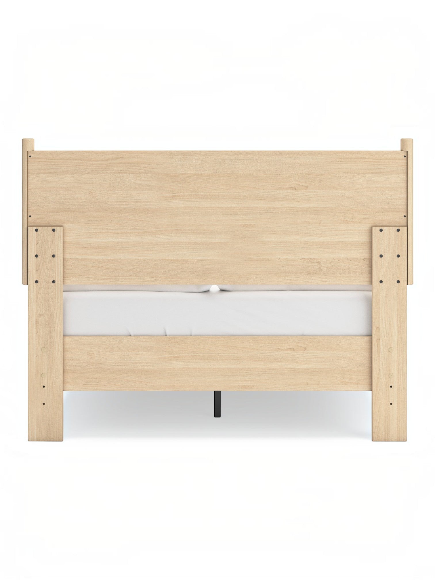 Lit double Anita en bois naturel TOCO Meubles, design plateforme sans sommier, style moderne et épuré.