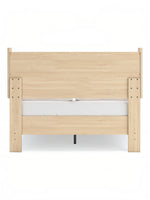 Lit double Anita en bois naturel TOCO Meubles, design plateforme sans sommier, style moderne et épuré.