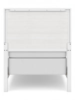 Lit Gisele blanc TOCO Meubles avec finition planches et sommier blanc