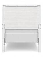 Lit Gisele blanc TOCO Meubles avec finition planches et sommier blanc