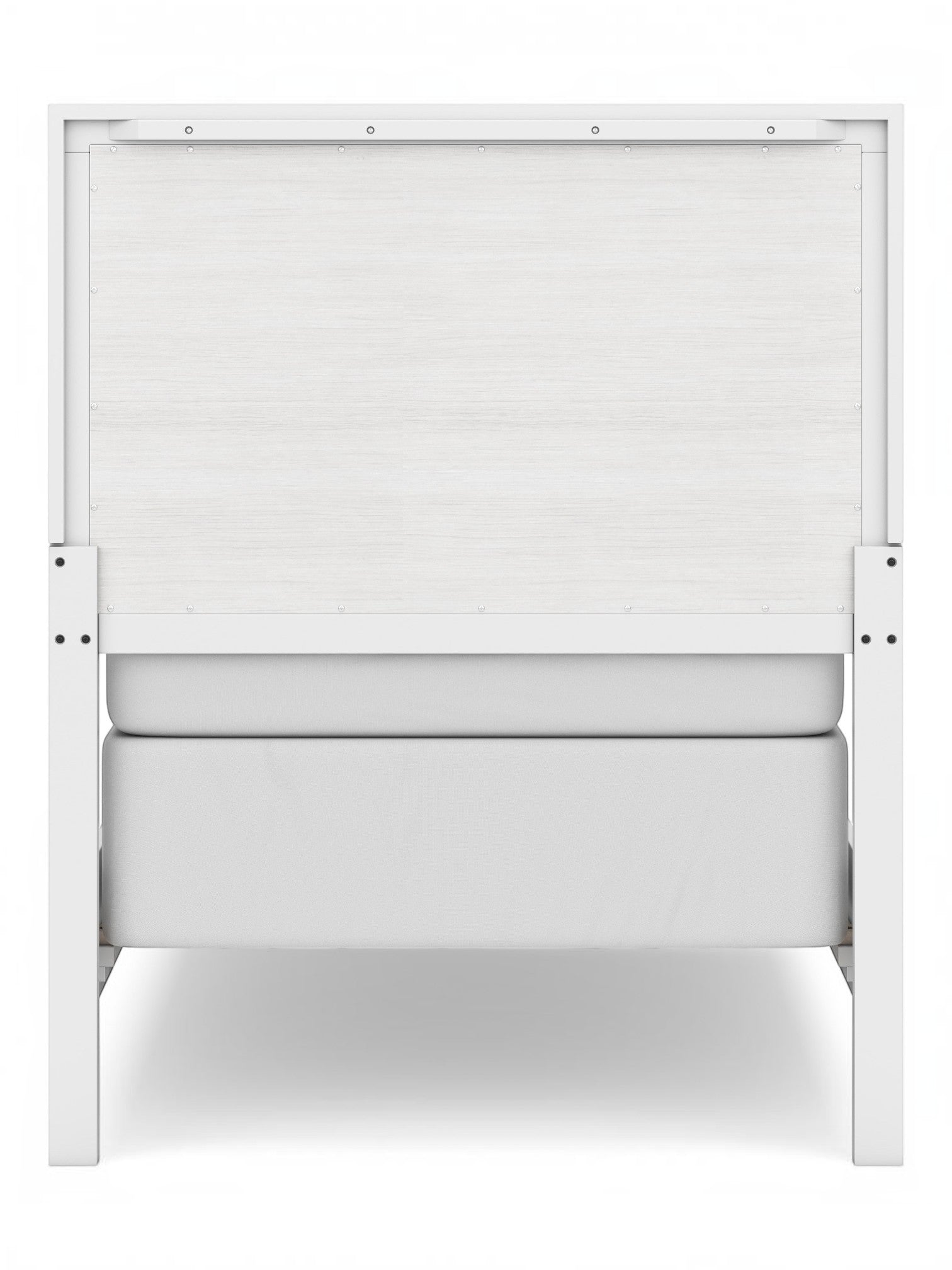 Lit Gisele blanc TOCO Meubles avec finition planches et sommier blanc