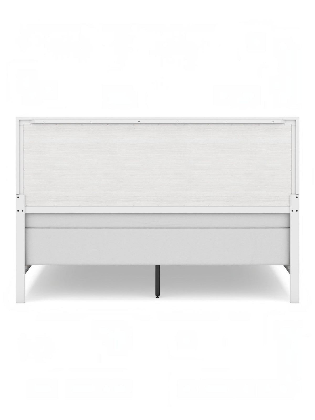 Très grand lit Gisele blanc de TOCO Meubles avec tête de lit style planches au design contemporain épuré.