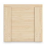 Lit plateforme minimaliste TOCO Meubles Hazel en bois clair, design épuré sans sommier requis.