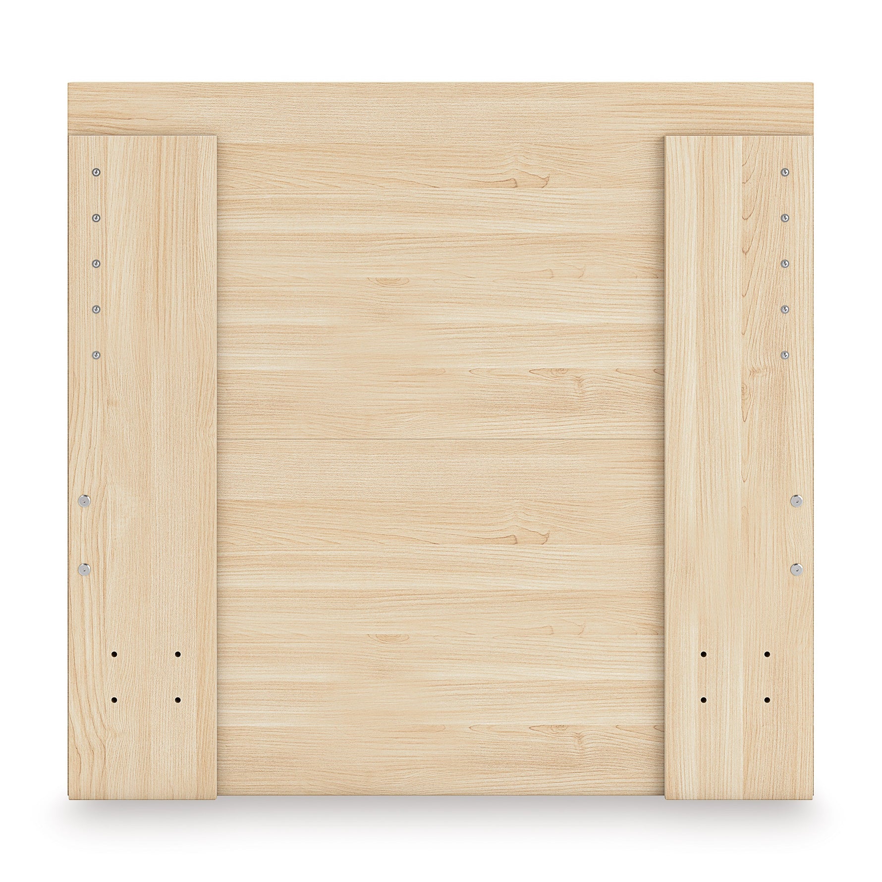 Lit plateforme minimaliste TOCO Meubles Hazel en bois clair, design épuré sans sommier requis.