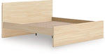 TOCO Meubles Lit Hazel plateforme en bois clair, design minimaliste, sans sommier requis, finition naturelle.