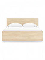 Très grand lit plateforme TOCO Meubles Hazel en bois naturel au design minimaliste et épuré