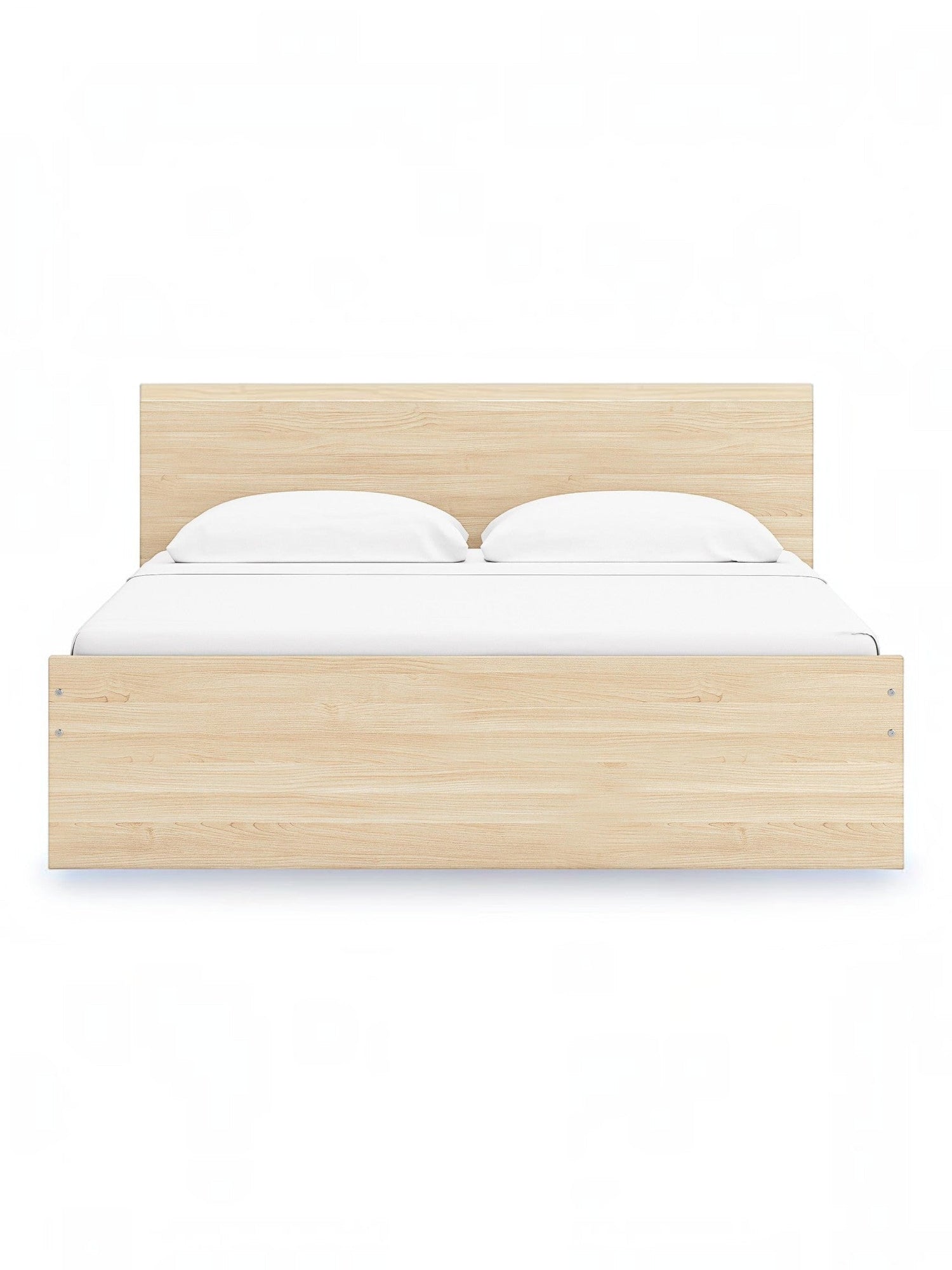 Très grand lit plateforme TOCO Meubles Hazel en bois naturel au design minimaliste et épuré