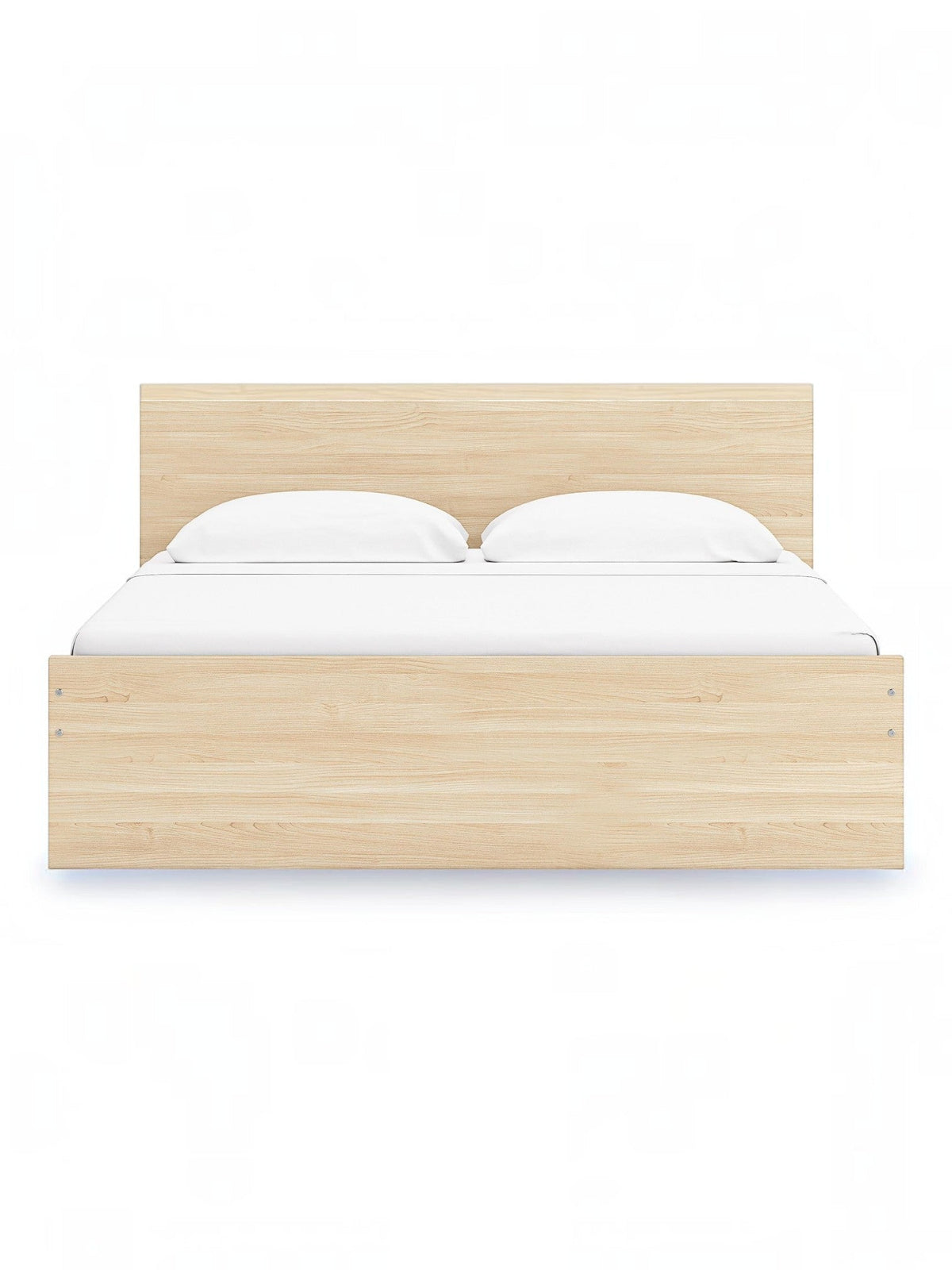 Très grand lit plateforme TOCO Meubles Hazel en bois naturel au design minimaliste et épuré