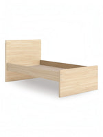 TOCO Meubles Lit simple Hazel en bois clair, design plateforme minimaliste, idéal chambre moderne.